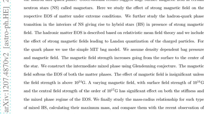 Mixed phase in a compact star with strong magnetic field