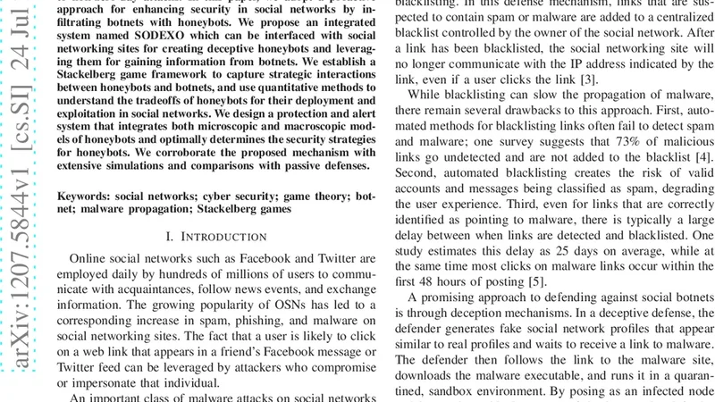SODEXO: A System Framework for Deployment and Exploitation of Deceptive   Honeybots in Social Networks