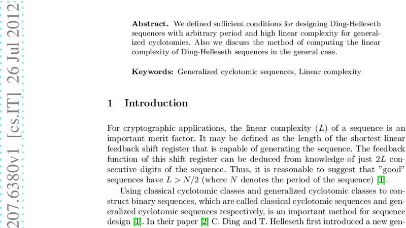 About the Linear Complexity of Ding-Hellesth Generalized Cyclotomic   Binary Sequences of Any Period