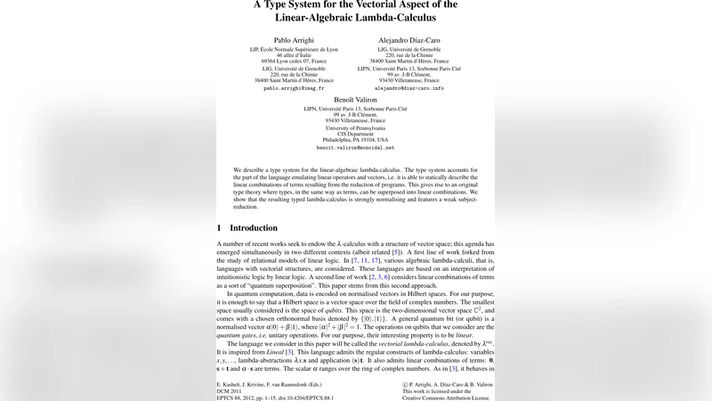 A Type System for the Vectorial Aspect of the Linear-Algebraic   Lambda-Calculus