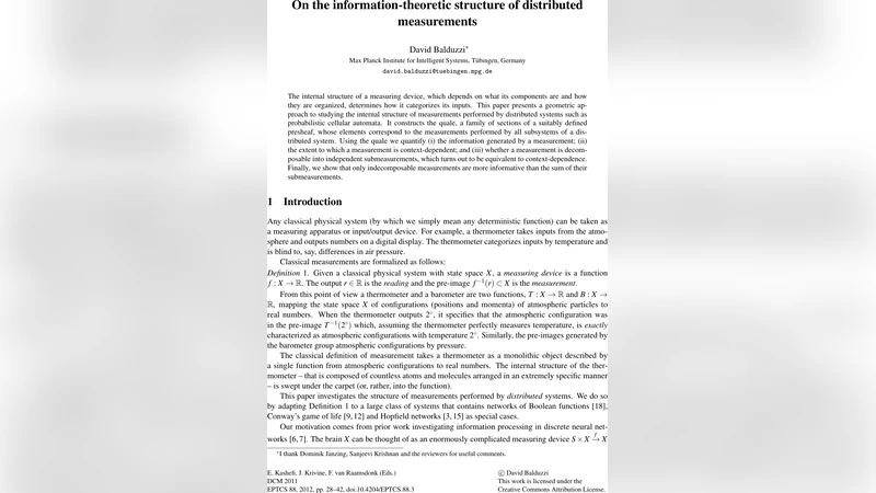 On the information-theoretic structure of distributed measurements