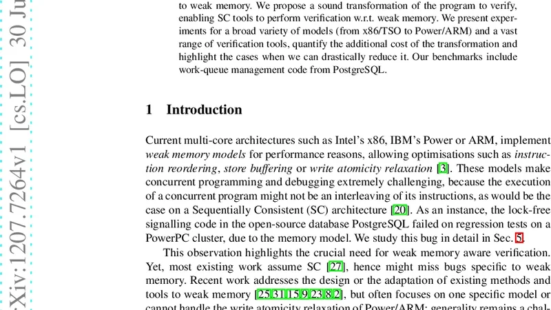 Software Verification for Weak Memory via Program Transformation