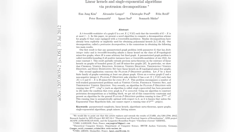 Linear kernels and single-exponential algorithms via protrusion   decompositions