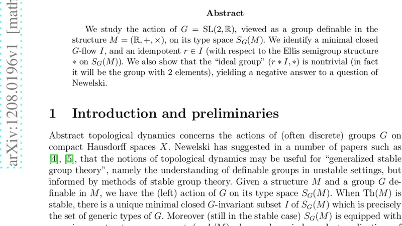 Some model theory of SL(2,R)