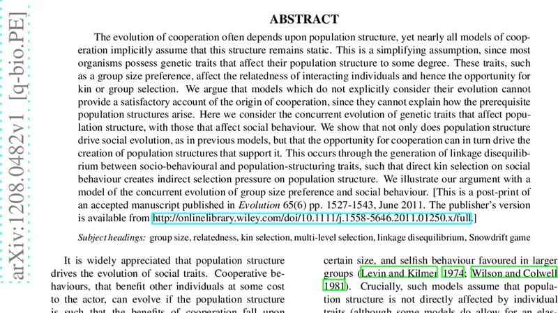 The concurrent evolution of cooperation and the population structures   that support it