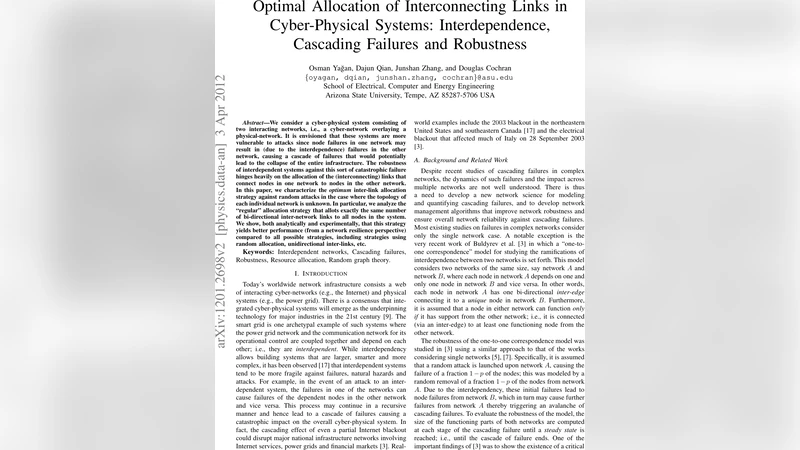 Optimal Allocation of Interconnecting Links in Cyber-Physical Systems:   Interdependence, Cascading Failures and Robustness