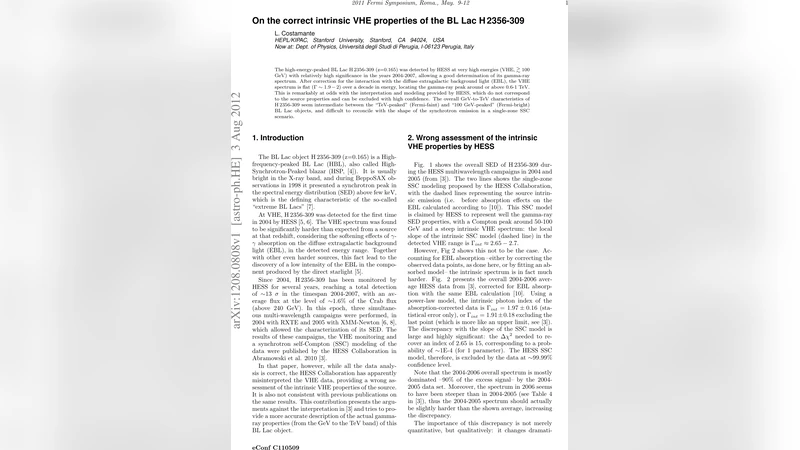 On the correct intrinsic VHE properties of the BL Lac H 2356-309