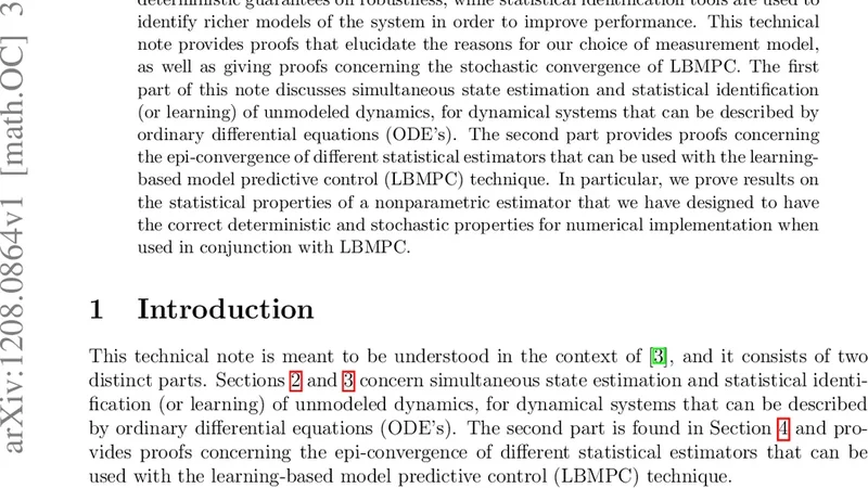 Statistical Results on Filtering and Epi-convergence for Learning-Based   Model Predictive Control