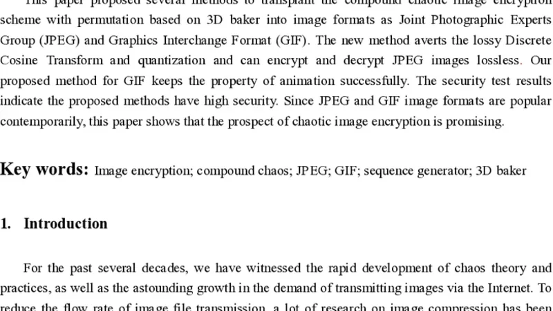 Image encryption schemes for JPEG and GIF formats based on 3D baker with   compound chaotic sequence generator