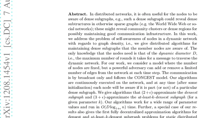 Dense Subgraphs on Dynamic Networks