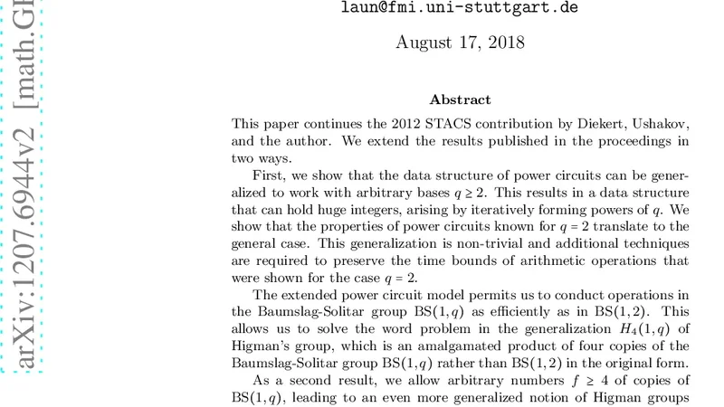 Efficient algorithms for highly compressed data: The Word Problem in   Generalized Higman Groups is in P