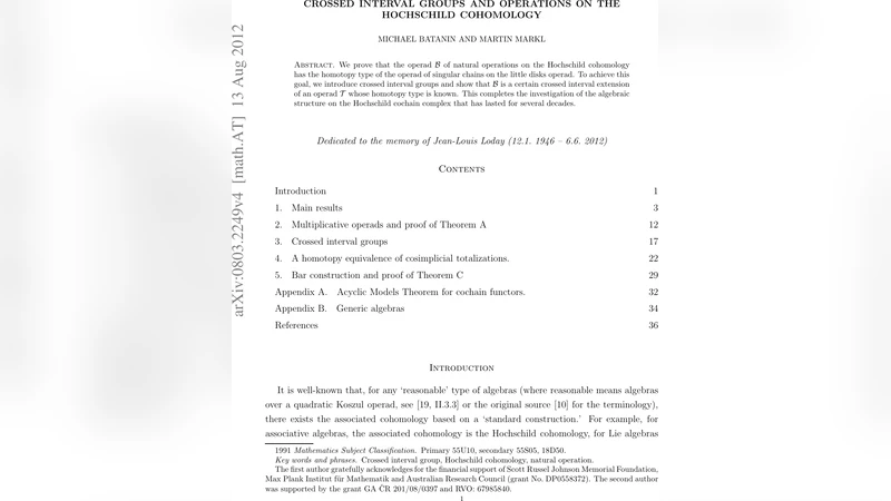 Crossed interval groups and operations on the Hochschild cohomology