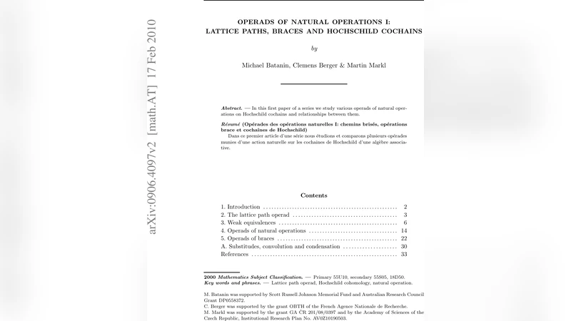 Operads of natural operations I: Lattice paths, braces and Hochschild   cochains
