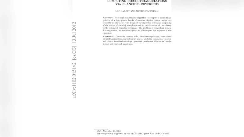 Computing pseudotriangulations via branched coverings