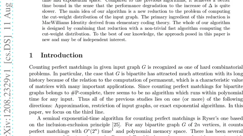 A New Direction for Counting Perfect Matchings