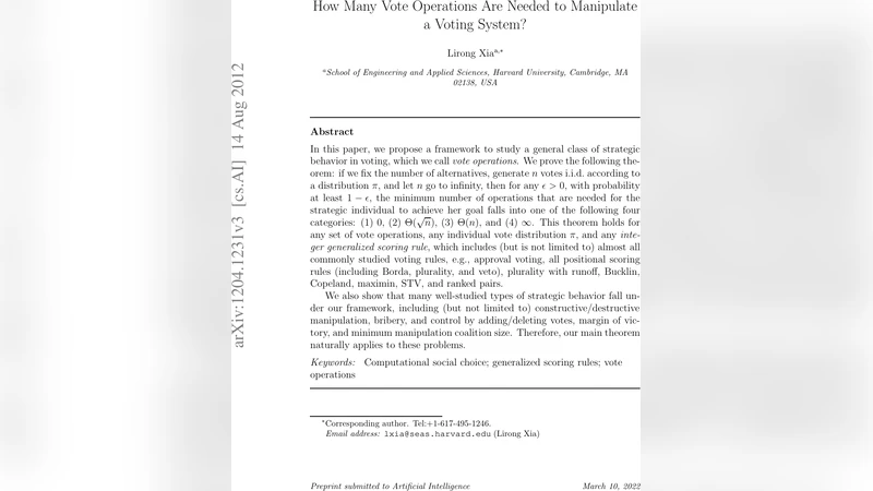 How Many Vote Operations Are Needed to Manipulate A Voting System?