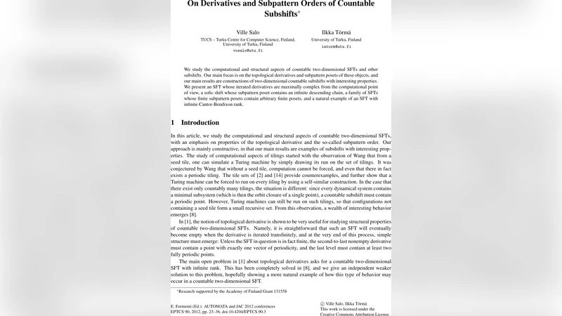 On Derivatives and Subpattern Orders of Countable Subshifts