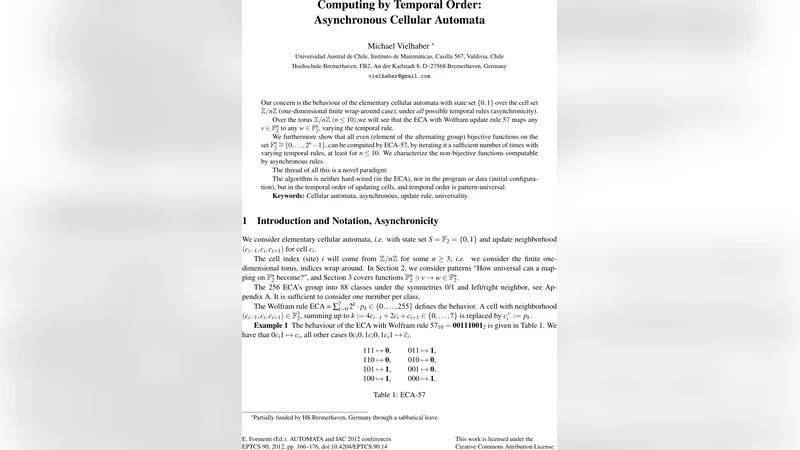 Computing by Temporal Order: Asynchronous Cellular Automata