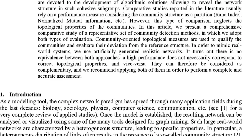 Comparative Evaluation of Community Detection Algorithms: A Topological   Approach
