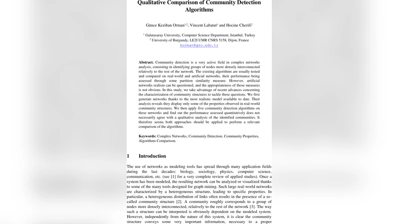 Qualitative Comparison of Community Detection Algorithms
