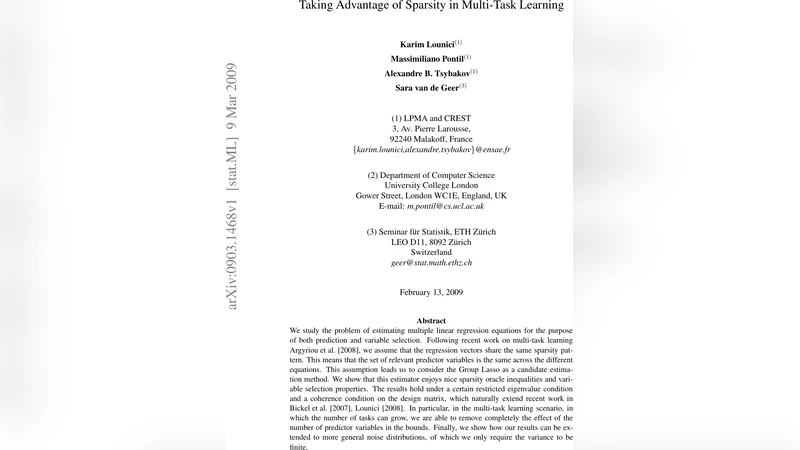 Taking Advantage of Sparsity in Multi-Task Learning