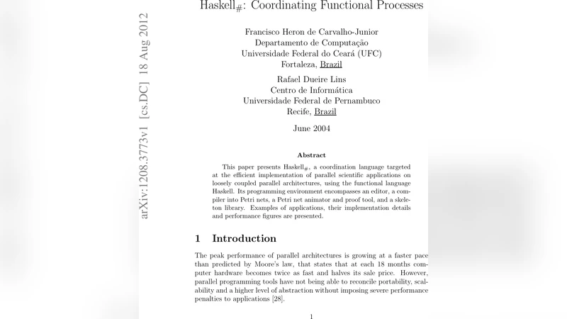 Haskell_#: Coordinating Functional Processes
