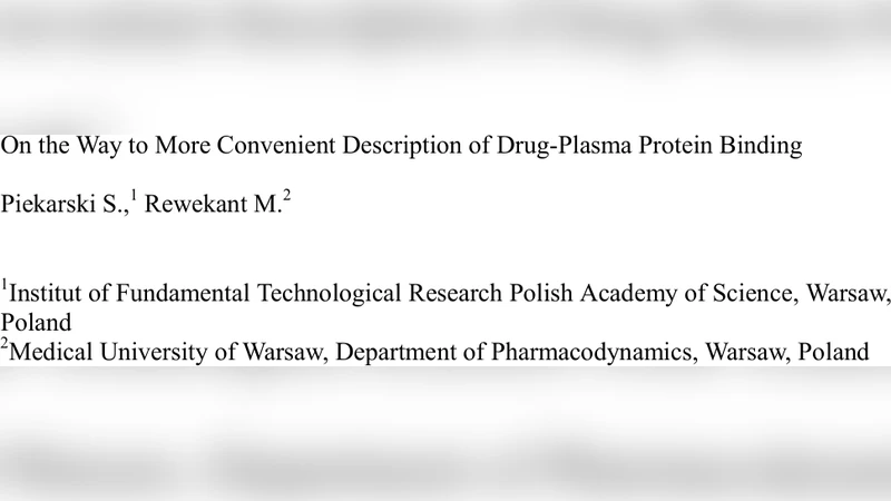 On the Way to More Convenient Description of Drug-Plasma Protein Binding