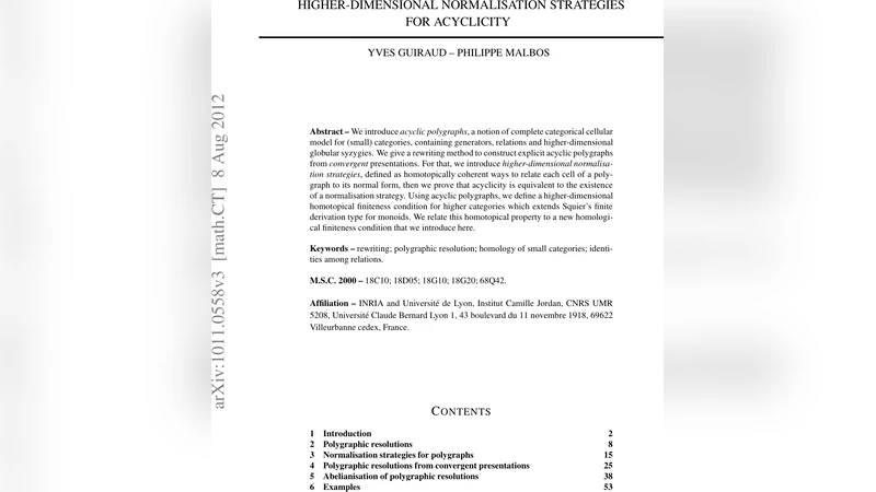 Higher-dimensional normalisation strategies for acyclicity