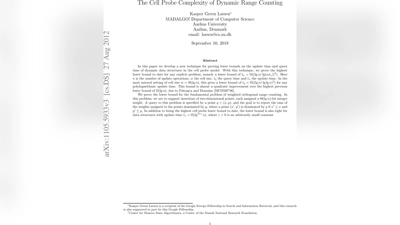 The Cell Probe Complexity of Dynamic Range Counting