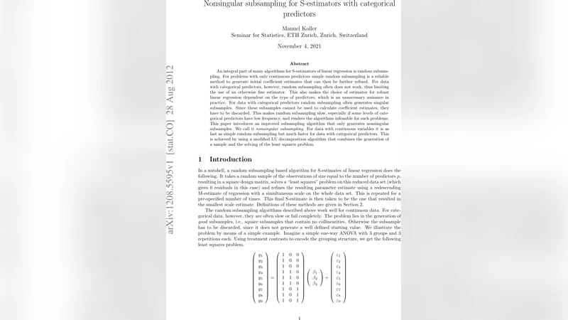Nonsingular subsampling for S-estimators with categorical predictors