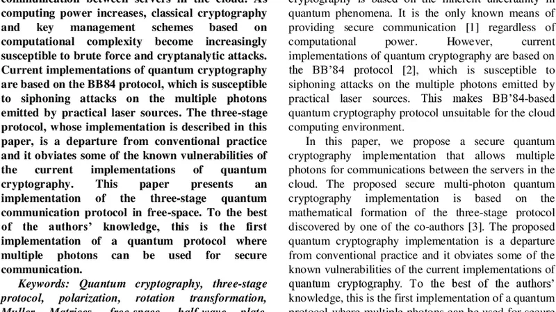 Implementation of Secure Quantum Protocol using Multiple Photons for   Communication