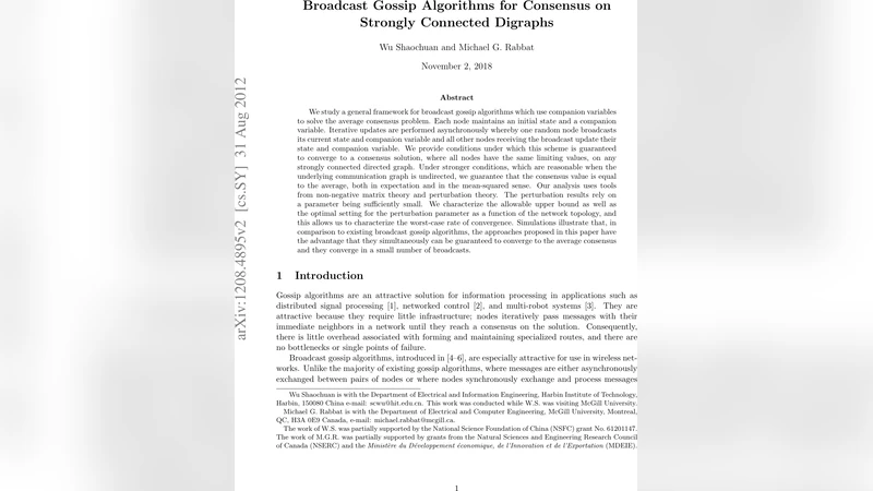 Broadcast Gossip Algorithms for Consensus on Strongly Connected Digraphs