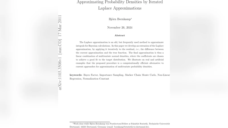 Approximating Probability Densities by Iterated Laplace Approximations