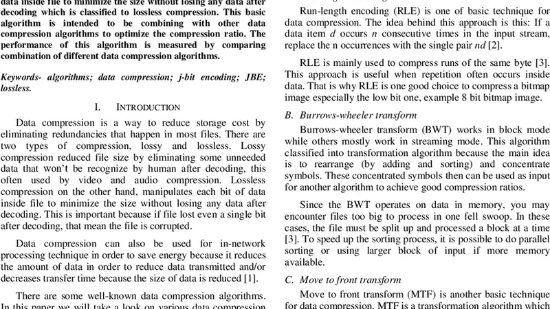 A New Algorithm for Data Compression Optimization