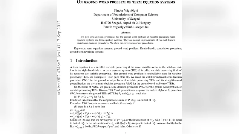 On ground word problem of term equation systems