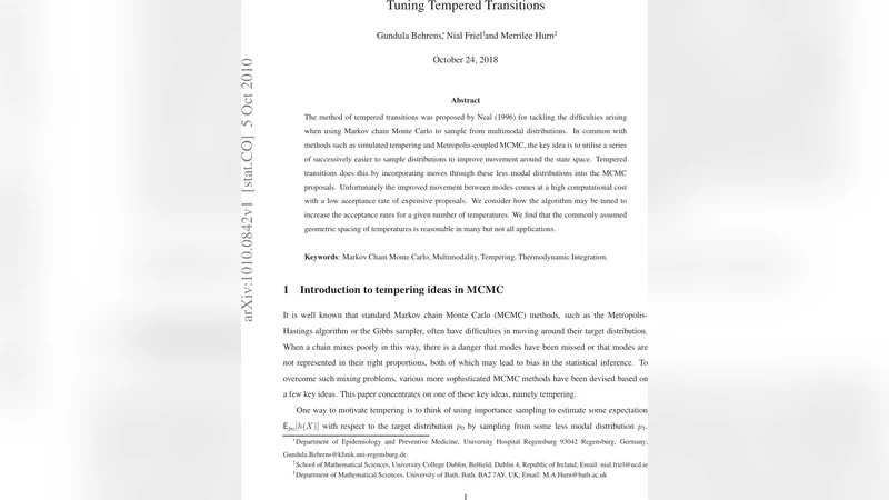 Tuning Tempered Transitions