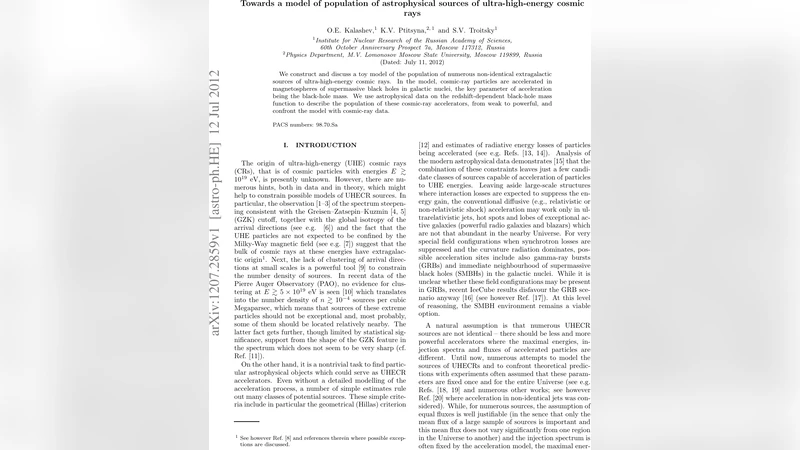 Towards a model of population of astrophysical sources of   ultra-high-energy cosmic rays