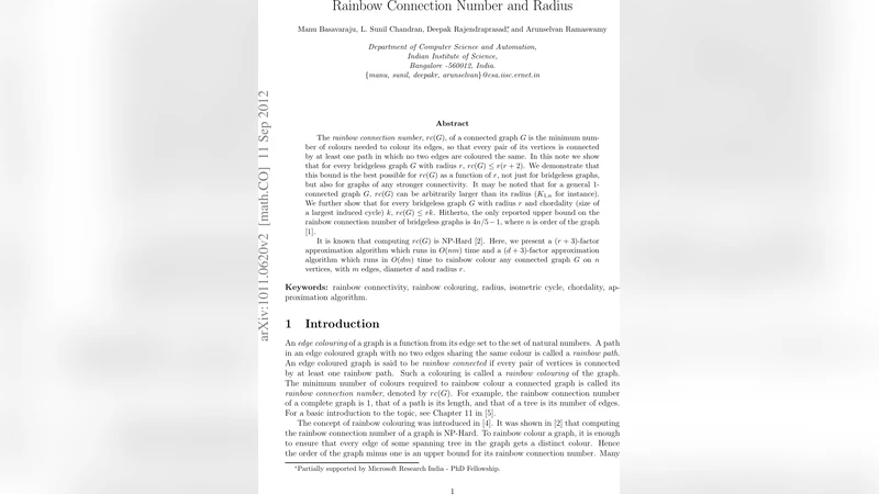Rainbow Connection Number and Radius