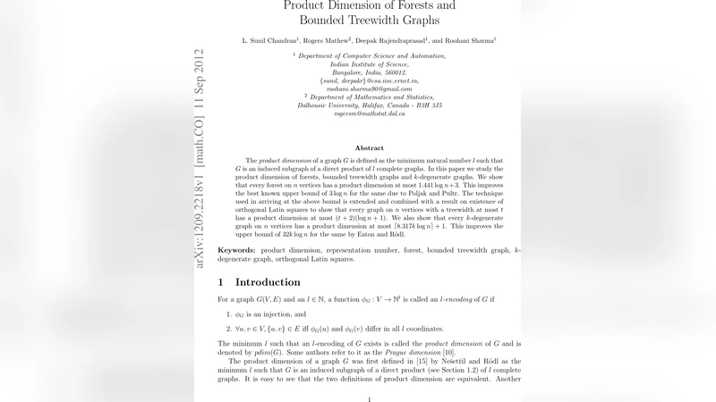 Product Dimension of Forests and Bounded Treewidth Graphs