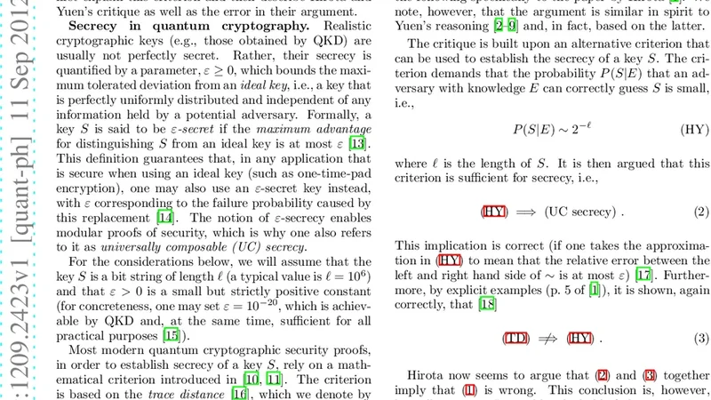 Reply to recent scepticism about the foundations of quantum cryptography