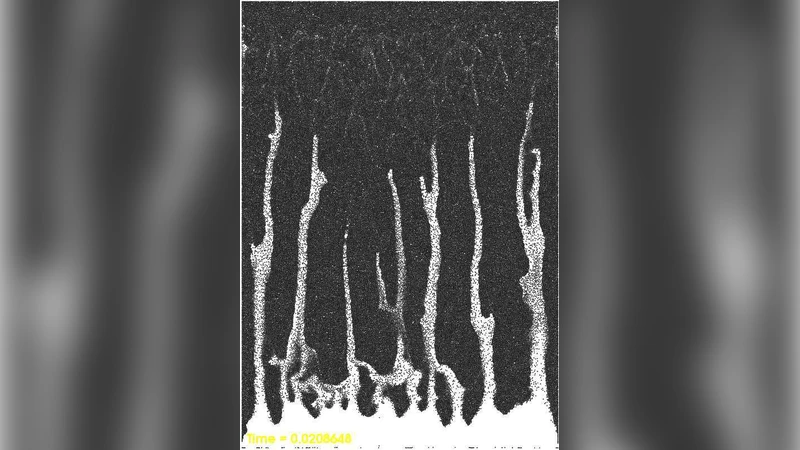 Numerical studies of aerofractures in porous media / Estudios numericos   de aerofractures en medios porosos