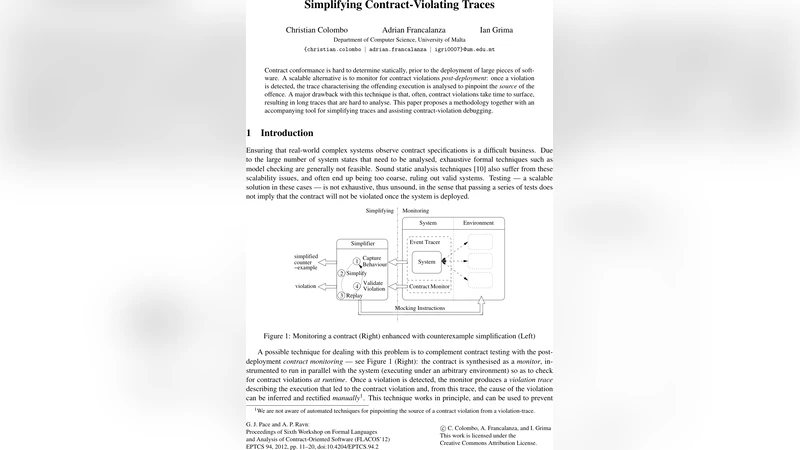 Simplifying Contract-Violating Traces