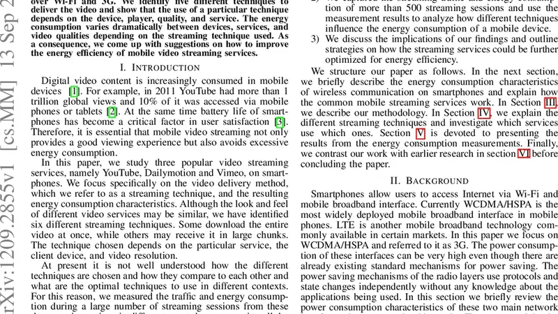 Investigating Streaming Techniques and Energy Efficiency of Mobile Video   Services