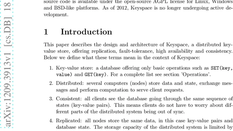 Keyspace: A Consistently Replicated, Highly-Available Key-Value Store