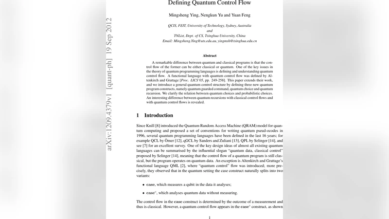 Defining Quantum Control Flow