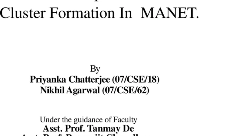 Energy Aware, Scalable, K-Hop Based Cluster Formation In MANET