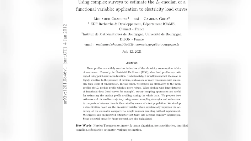 Using complex surveys to estimate the $L_1$-median of a functional   variable: application to electricity load curves
