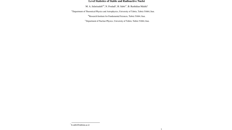 Level Statistics of Stable and Radioactive Nuclei