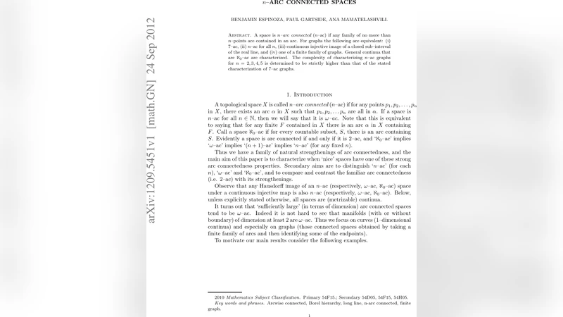 n-Arc Connected Spaces