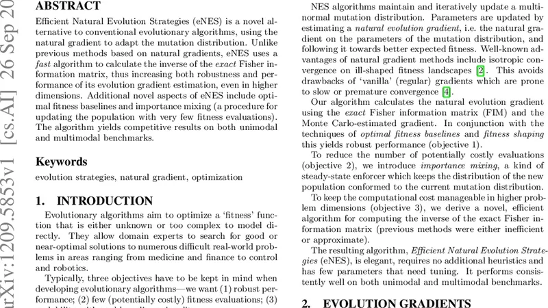 Efficient Natural Evolution Strategies